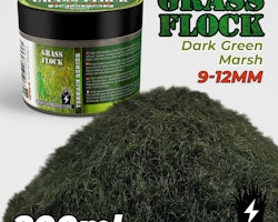 Static Grass Flock 9-12mm - DARK GREEN MARSH - 200 ml