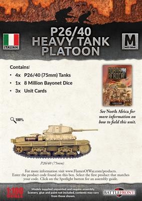 P26/40 (75mm) Tanks (x4)