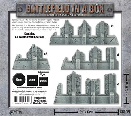 Gothic Battlefields: Ruined Walls (x5)