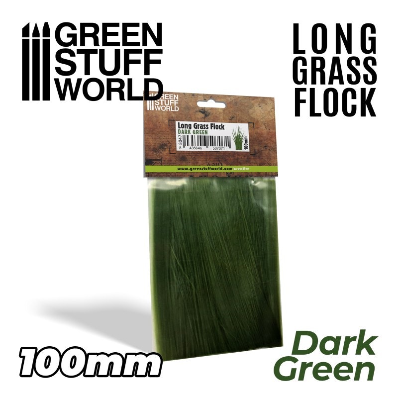 Long Grass Flock 100mm - Dark Green