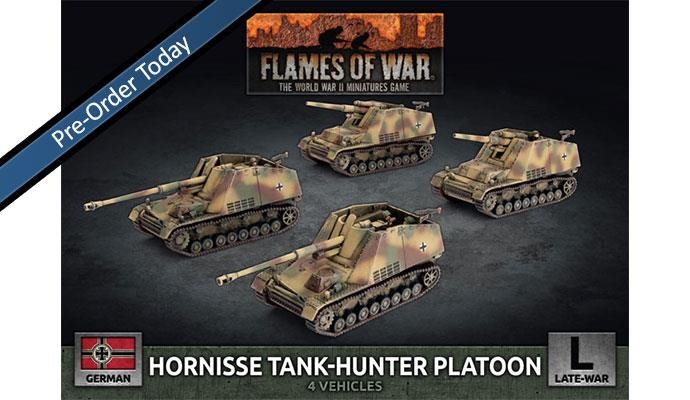 Hornisse (8.8cm) / Hummel (15cm) TankHunter Platoon (x4 Plastic)