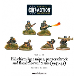 Fallschirmjager sniper, panzerschreck and flamethrower teams (1943-45)