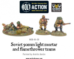 Soviet 50mm light mortar and Flamethrower teams