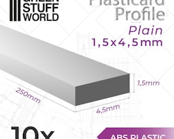 ABS Plasticard - Profile PLAIN 4.5mm