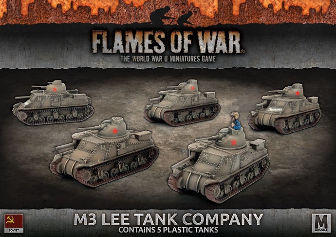 M3 Lee Tank Company (Mid War x5 Tanks Plastic)