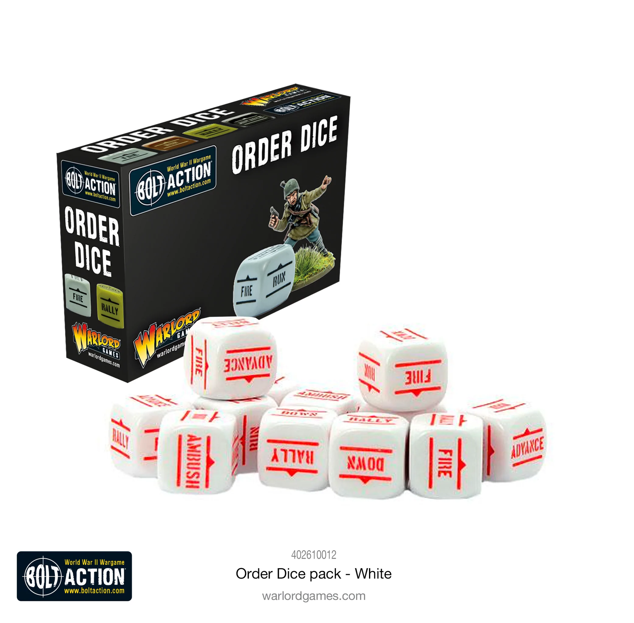 Bolt Action: Orders Dice Pack - White