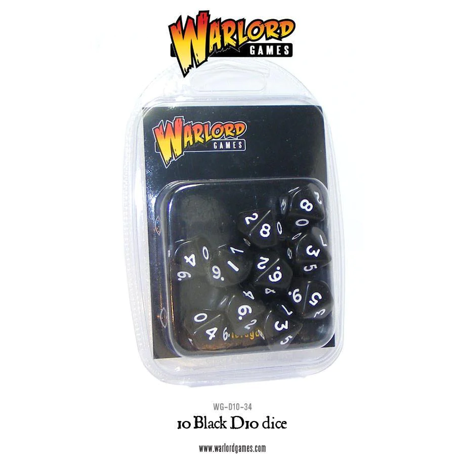 D10 dice pack Black (10)