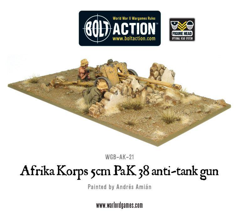 Afrika Korps 5cm PaK 38 anti-tank gun