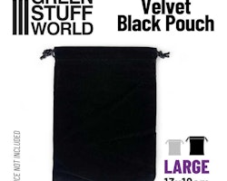 LARGE Velvet Black Pouch with Drawstrings