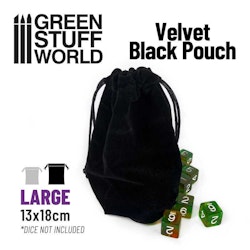 LARGE Velvet Black Pouch with Drawstrings