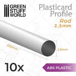 ABS Plasticard - Profile ROD 2,5mm