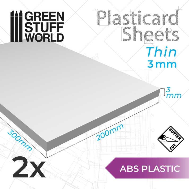 ABS Plasticard A4 - 3 mm COMBOx2 sheets