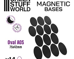 Oval Magnetic Sheet SELF-ADHESIVE - 75x42mm