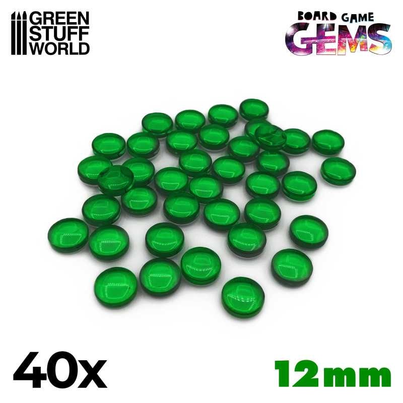 Plastic Gems 12mm - Green