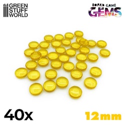 Plastic Gems 12mm - Yellow