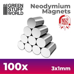 Neodymium Magnets 3x1mm - 100 units (N52)