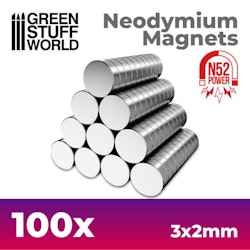 Neodymium Magnets 3x2mm - 100 units (N52)