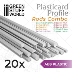 ABS Plasticard A4 - 1'5 mm COMBOx3 sheets