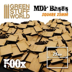MDF Bases - Square 25 mm (Pack x500)