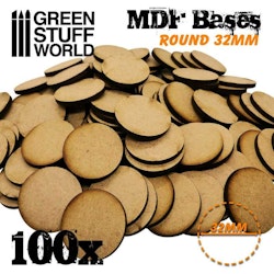 MDF Bases - Round 32 mm (Pack x100)