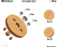 MDF Bases - Round 25 mm (Pack x500)