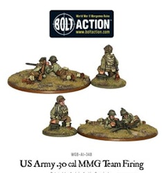 US Army 30 Cal MMG team firing