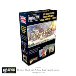 8th Army 25 pounder Light Artillery, Quad & Limber