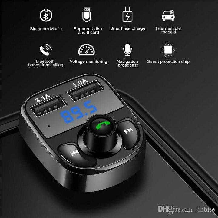 Bluetooth FM-Sändare X8 Modern För Bil MP3 HELT NY Förpackning