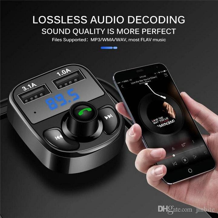 Bluetooth FM-Sändare X8 Modern För Bil MP3 HELT NY Förpackning - M&MTrading