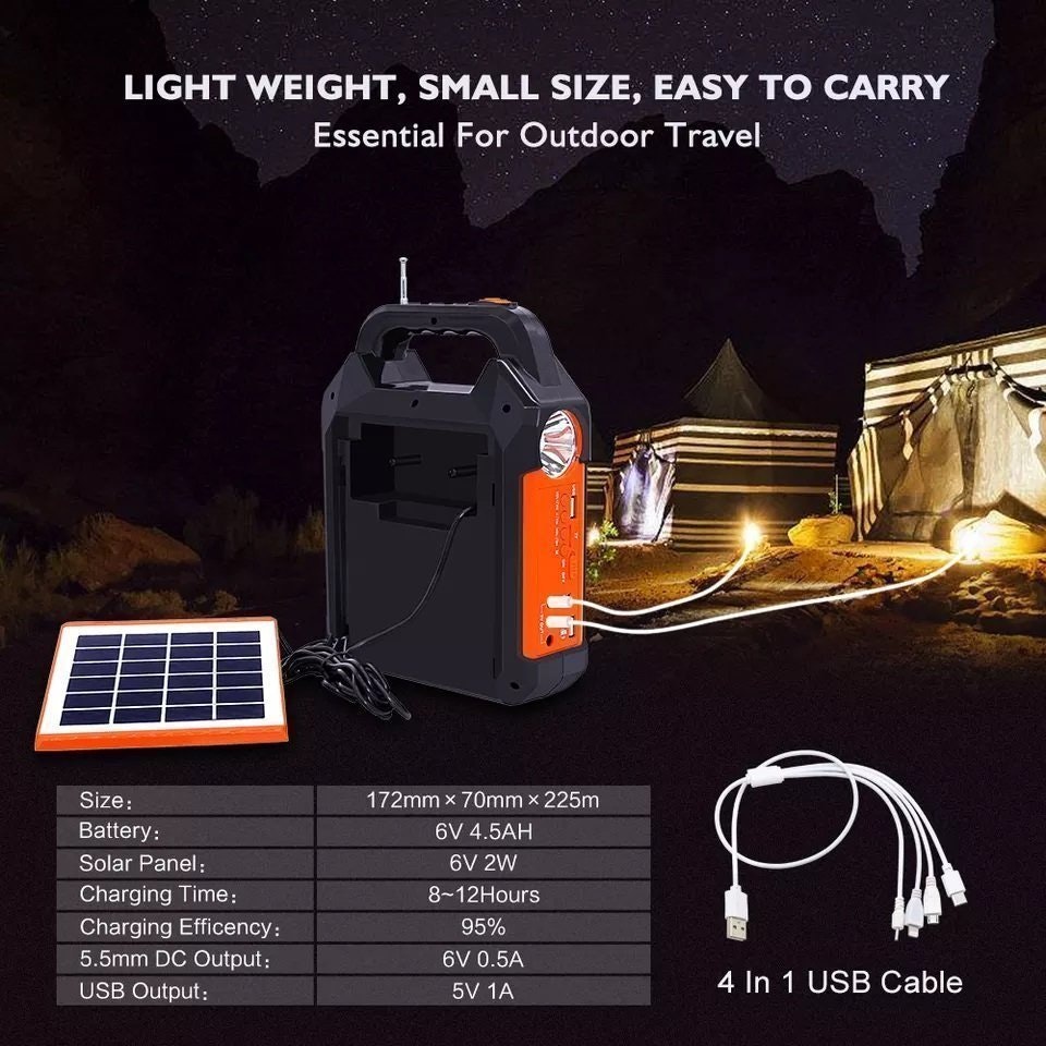 Solar Energy System Powerbank Camping