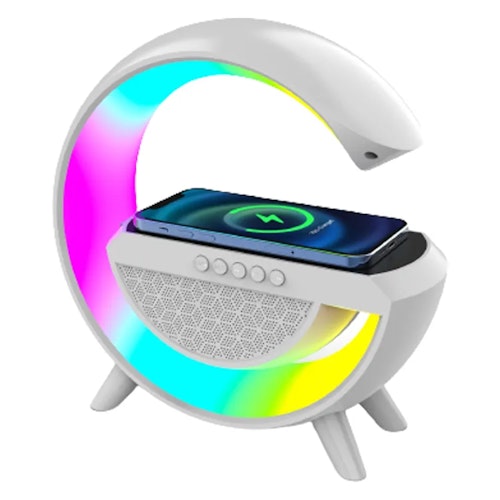 Trådlös laddare 15 W med Bluetooth-högtalare & RGB ljus