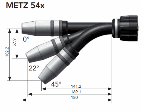 Pistolhuvud DIX METZ 542 22°