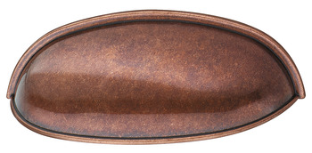 Skålhandtag - finns som Oljad brons, koppar, matt nickel och rustik koppar