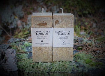 Handgjutna tjärljus 2-pack -fyrkantiga