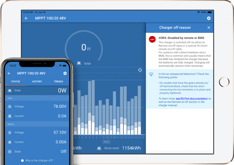 VictronConnect v5.26 – Why is the charger off?