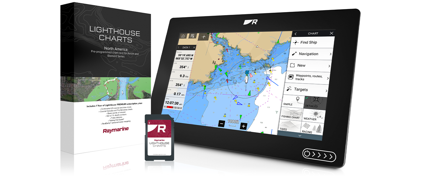 Raymarine - LightHouse sjökort, 2 länder nedladdning, SWE preload, 1 års Premium