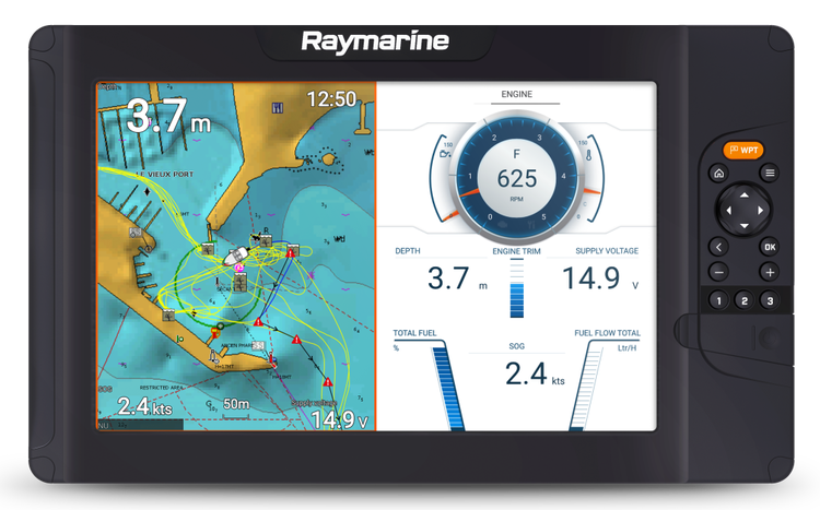 Raymarine - Element 12 S Wi-Fi:llä ja GPS:llä, LightHouse-kartat