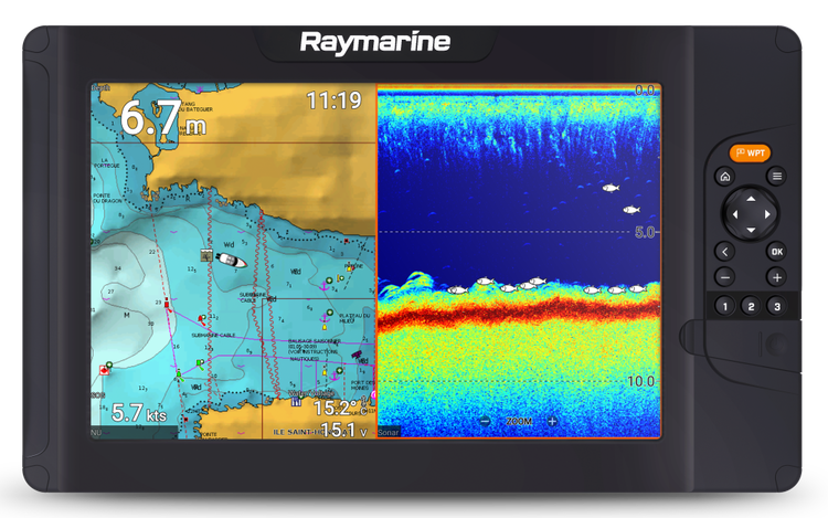  Raymarine - CPT-S In-hull transducer in plastic with HIGH CHIRP, 0, 12, 20 degrees