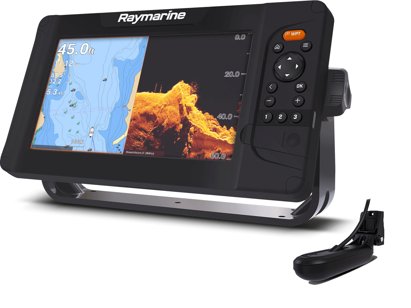 Raymarine – Element 12 HV – 12'' MFD mit HV-100-Geber, Leuchtturmkarte für Nordeuropa