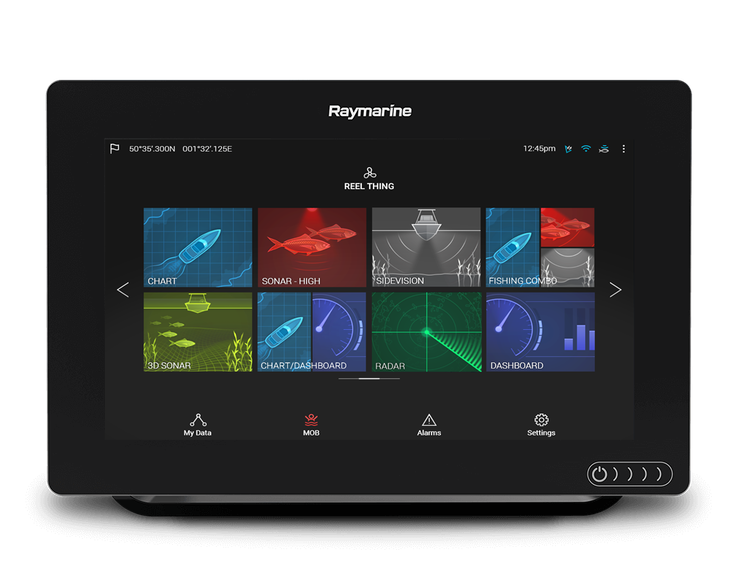 Raymarine – AXIOM 9 – 9'' MFD, Leuchtturmkarten für Nordeuropa