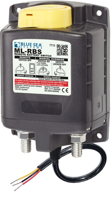  Blue Sea Systems 7713 - Remote Main Switch (NO) 500A 12V, Manual ON-OFF, Autorelease - Sale