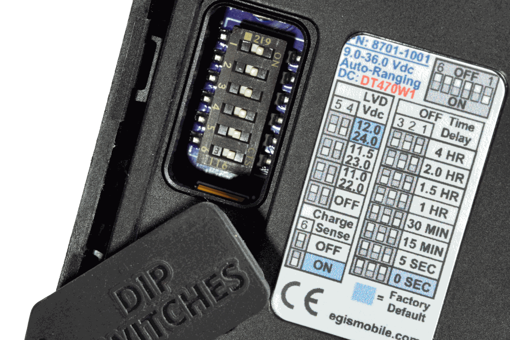 EGIS - XD-Series Programmerbart skiljerelä dubbelt med knapp - förtennad 500A 12/24V