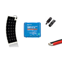 SOL-GO - Solpaket 160W, BlueSolar 7515, 6M kabel och MC4 kontakter