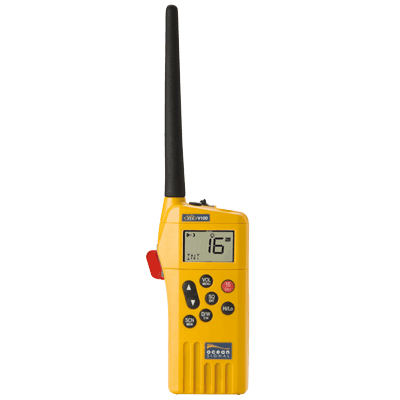 Ocean Signal - SafeSea V100 GMDSS bärbar VHF-radio, 21 simplexkanaler, Li-batteri, laddbart batteri