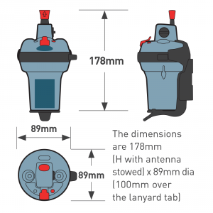 Ocean Signal 702S-01540 - RescueME EPIRB1, Notfallsender über Satellit, GPS, Peilsignal 121,5 MHz, 10-Jahres-Batterie, 5-Jahres-Garantie