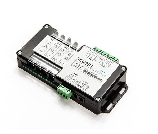 SIMARINE S004 - SCQ25T Quadro shunt 4x 25A + tank. Measures current/voltage/tank. 4x consumer and 7x analog