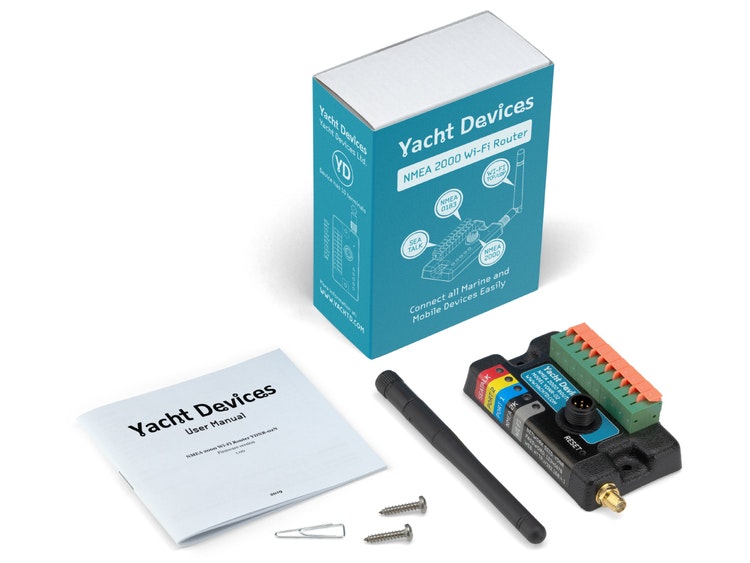 Yacht Devices YDNR-02N – NMEA 2000 WLAN-Router. 1x NMEA 2000, 2x NMEA 0183, 3x TCP/UDP, Webserver, WLAN