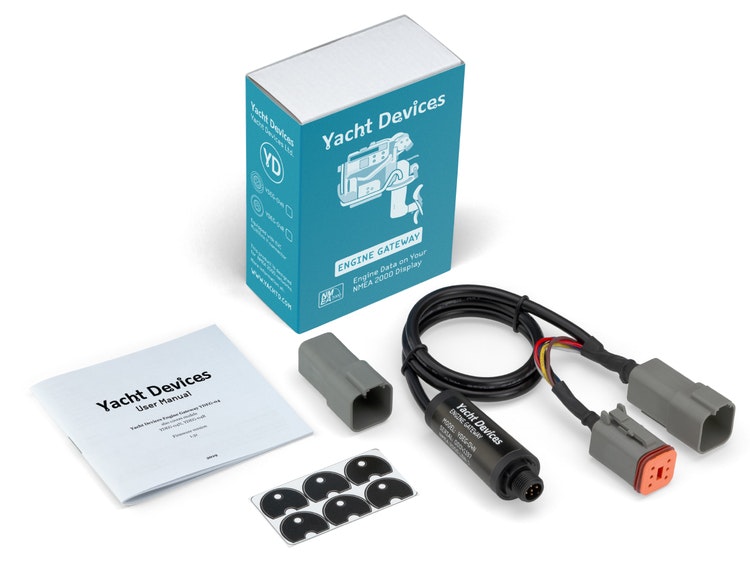 Yacht Devices YDEG-04N – Motordaten-Gateway, J1939 zu NMEA 2000. HINWEIS. Inklusive 1 deutschen Stecker. (Buchse: DEU_F-P)