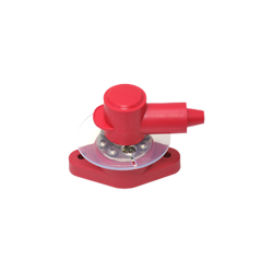 Connection terminal PowerPost M8, red. Including rubber protection and insulation