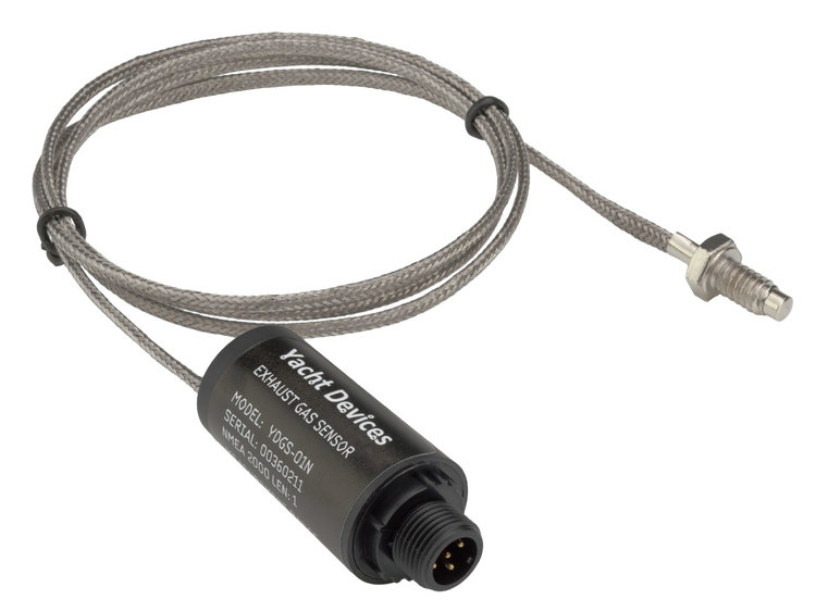  Yacht Devices YDGS-01N - Exhaust gas temperature sensor for NMEA 2000, measures 0-800 degreesC. 90 cm cable with 1/4 inch - 20 UNC-gä